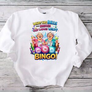 Bingo White Crewneck Sweatshirt